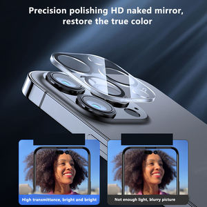 Paquete de 3 Protectores de Lente de Cámara y Privacidad de Vidrio Templado con Dureza 9H para 15 Pro Max (iP-15 Pro Max) - Product Image 3