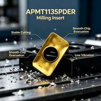 Plaquettes de fraisage carrées en carbure CVD DLT APMT1135PDER JF5320, lames indexables CNC, résistantes à l'usure, haute performance de coupe