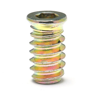 Threaded chèn <span class=keywords><strong>Nut</strong></span> thép Hex ổ cắm <span class=keywords><strong>csk</strong></span> đầu với mặt bích gỗ chèn hạt cho gỗ - Product Image 3