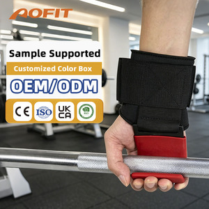 Ganchos de Levantamiento de <span class=keywords><strong>Pesas</strong></span> Profesionales de Neopreno Resistente con Logotipo Personalizado, para Entrenamiento de Fuerza con Barra - Product Image 1