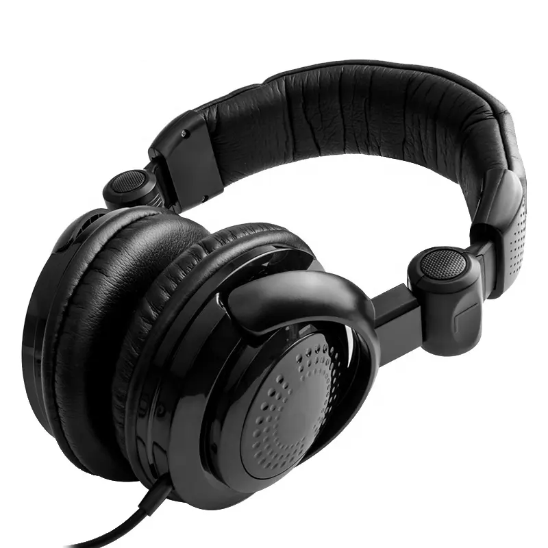 Professional Studio DJ Headphones Over Ear Wired Headset With Microphone Stereo Headphone For Monitoring Recording