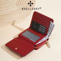 Dompet Koin Wanita Baellerry Berkualitas Tinggi Desain Baru Lipat Tiga dengan Banyak Slot Kartu Dompet Pendek