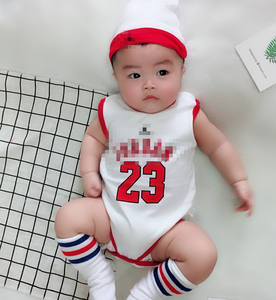 Ropa para baby – barboteuse sans manches avec chapeau pour nouveau-né garçon, style basket-ball, été 2022 - Product Image 2