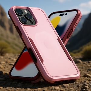 Étui hybride Strong Armor pour iPhone 16 Pro Max, protection intégrale antichoc, couleur rose - Product Image 2