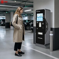 Terminal de paiement intelligent PASVISION pour stationnement en libre-service, communication Ethernet, acier inoxydable, protection IP65, lecteur de carte NFC, barrière