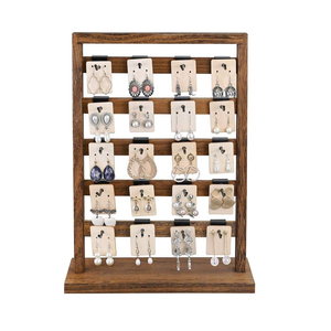 Vertical Wooden Jewelry Tower with 5-layer <b>Earring</b> <b>Hooks</b>, Storage Rack, Suitable for <b>Earring</b> Storage Rack and Jewelry Display - Product Image 2