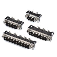 Capot métallique D-SUB 15 broches avec trou de câble à 90 degrés, Capot en alliage de zinc D-SUB 26 broches haute densité avec trou de câble à 90 degrés, Capot DB 15P