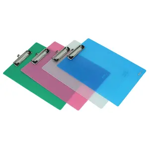 Custom folio Colorful A4 Size file Plastic PP Writing Board Exam Writing Pad folder Nursing Clip boards Metal Clipboard