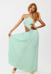 All'ingrosso della fabbrica Sexy su ordinazione Tieback Chiffon ampia vestibilità aperta posteriore Maxi vestito da <span class=keywords><strong>spiaggia</strong></span> - Product Image 4