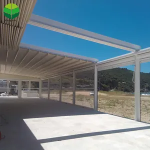 Neues Design Wasserdichte PVC-Pergola-Balkon-Klapp dachs ysteme für den Garten