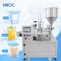 Machine de remplissage et de scellage entièrement automatique HNOC pour petits pots de yaourt en plastique, cornets de crème glacée et gelée