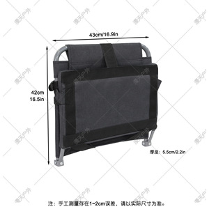 Silla Plegable para Caza al Aire Libre, Taburete Portátil de Acero para Camping y Pesca, Diseño Rectangular Minimalista en Color Negro - Product Image 4
