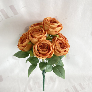 <span class=keywords><strong>MR</strong></span>-0007 Flores Artificiales al por Mayor, Rosas de Seda, Ramo de Rosas Artificiales para Boda, San Valentín, Decoración del Hogar - Product Image 4