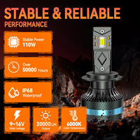 Ampoule LED pour voiture K15 26000LM 140W H13 H1 H7 9005 9006 H11, lumière LED pour voiture, moto, phares LED, couleur 6000K, directement de l'usine