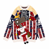 Nouveau design de sweat-shirt de Noël original pour homme, vêtements unisexes, ensemble assorti pour couple, sweat-shirt de Noël festif