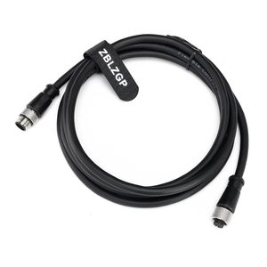 Cable de extensión ZBLZGP M12 de 17 pines macho a hembra, 1M, blindado, IP67, con codificación A, para Sick Banner Cognex - Product Image 3