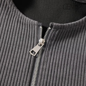 T-shirt autunno Trendy stile americano High Street in maglia Waffle <span class=keywords><strong>mezza</strong></span> <span class=keywords><strong>Zip</strong></span> a maniche lunghe tinta unita girocollo <span class=keywords><strong>felpa</strong></span> ampia Casual - Product Image 5