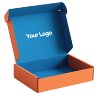 Carton d'expédition ondulé noir avec logo imprimé personnalisé Boîte en papier kraft pliable avec plastification mate Type de boîte dossier