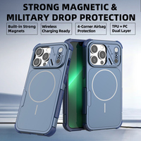 Étui de téléphone magnétique personnalisé de luxe, chargement sans fil, anti-chute, coque TPU+PC pour iPhone 13 Pro
