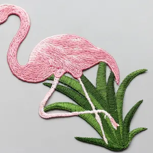 Diy Decoration Hole Filling Accessories Animal Flamingo Cloth Stickers Patch Custom Patches Embroidery