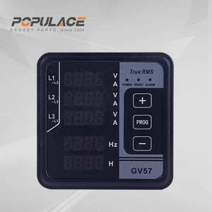 มิเตอร์วัดไฟฟ้าแบบดิจิตอลสามเฟส รุ่น Populace GV57 แสดงค่า True RMS แรงดัน กระแส ความถี่ อะไหล่เครื่องกำเนิดไฟฟ้า - Product Image 1
