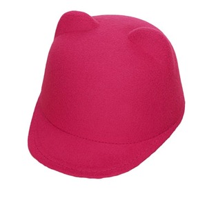 Children's Cat Ear Equestrian Hat Faux Wool Spring Autumn Sun Protection Non Foldable Polyester Top Hat - Product Image 5