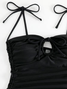 Traje de Baño de una Pieza de Color Sólido para Mujer, Traje de Baño Sexy para Mujer, 3 Piezas Separadas, <span class=keywords><strong>Bikini</strong></span> para Niñas de 15 Años, <span class=keywords><strong>Bikini</strong></span> para Bailar - Product Image 4