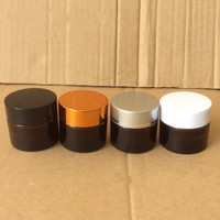 5ml 10ml 15ml 20ml 30ml 50ml 100ml Kosmetik creme behälter Bernstein glas mit Gold Silber Schwarz Weiß Deckel