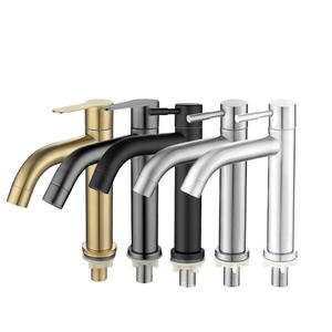 Grifo de Lavabo Monomando de un Solo Orificio, Montado en el Tapa del Lavabo, de Acero Inoxidable para Uso en Baños - Product Image 3