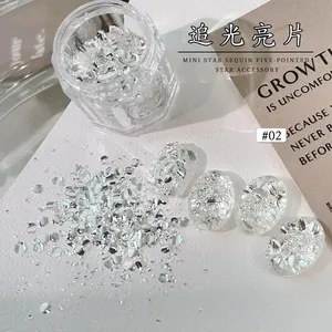 1/2 boîtes de paillettes 3D éblouissantes pour ongles, formes mélangées, flocons argentés scintillants pour décorations de festival, fête, corps, visage et manucure - Product Image 5