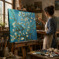 Vente en gros et dropshipping, peinture à l'huile Art Déco blanche 100% faite à la main et peinte à la main, toile de coton 450 GSM, design personnalisé, taille personnalisée