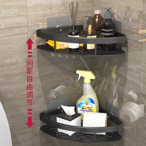 Estante de Esquina para Baño de Aleación de Aluminio, Multicapa, con Ventosas, Sin Perforaciones, para Almacenamiento en la Ducha - Product Image 2