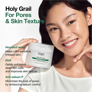 Tónico Facial en Almohadillas para Piel Sensible, con Extracto de Hoja de Corazón, PHA y Centella Asiática, Exfoliante Suave, Hidratante y Cero Poros, Marca Privada OEM - Product Image 3