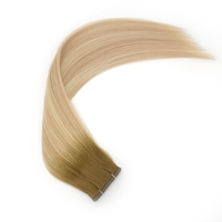 Extensions de cheveux en trame plate à cuticules alignées, marque privée, qualité salon européenne, cheveux vierges Remy double drawn, vente en gros