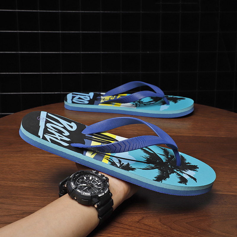 Customized Logo Flip Flops Slipper For Men PVC PE Beach Flipflops Slippers