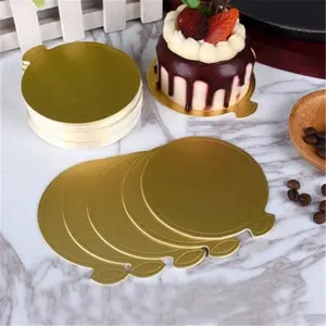 100支迷你圆形蛋糕板金纸纸杯蛋糕甜点展示盘卡板烘焙蛋糕硬纸垫烘焙工具