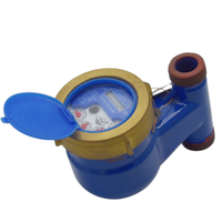 Vertical Single Jet Mechanical Water Meter IP68 OEM Brass Thread High Precision Cold Water Meter Residential Household Water
