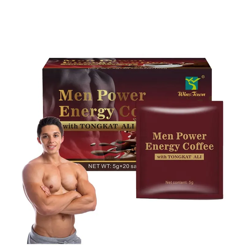 Черный кофе мака для мужчин, частная марка, травяные здоровые органические травы, растворимый энергетический кофе