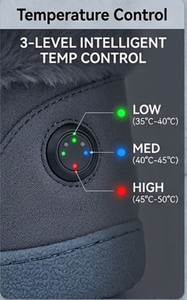 Pantuflas Calefactables Recargables para Hombre y Mujer, Botines Calefactables Inteligentes USB, Zapatos Antideslizantes para Calentar los Pies en Casa y la Oficina - Product Image 4