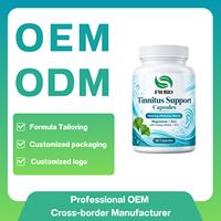Capsules de soutien avancé pour le acouphènes, formule nutritive auditive avec CoQ10, capsules de soutien pour le acouphènes en marque blanche, usine de capsules de soutien pour le acouphènes