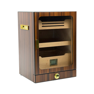 Nhà sản xuất bán buôn 3 lớp gỗ Cedar Máy tính để bàn xì gà Humidor Tủ xì gà hộp điện xì gà tủ với các phụ kiện - Product Image 1
