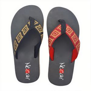 Sandalias de Hombre Nicecin, Estilo Étnico, con Tiras de Tela, Chanclas Planas Ligeras para Playa y Exteriores, Fabricante Personalizado - Product Image 1