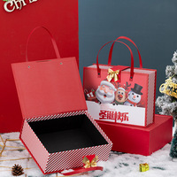 Vente en gros de sets de chaussettes et de gants magnétiques scotchés à la main Boîtes de livre de cadeaux de Noël Boîte d'emballage en carton pour bougies Emballage de Noël