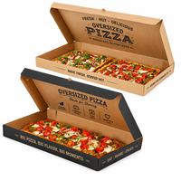 Boîte à pizza en papier kraft durable personnalisée, vente en gros, boîte à sandwich extra longue, boîte à emporter en carton ondulé, en vrac