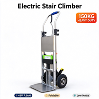 Chariot d'escalier électrique pliable en alliage d'aluminium à très faible bruit, 150 kg, robuste, 2 roues, pour appareils électroménagers, OEM