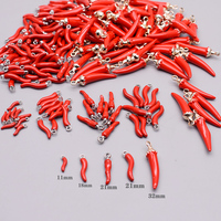 Pendentifs et Breloques Poivron Rouge en Alliage Métallique, Plusieurs Tailles, pour Fabrication de Bijoux, DIY Colliers, Bracelets et Accessoires