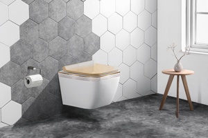 Inodoro Moderno de Cerámica sin Borde, de Forma Cuadrada, para Baño, Hotel, Inodoro Inteligente Suspendido en la Pared - Product Image 4