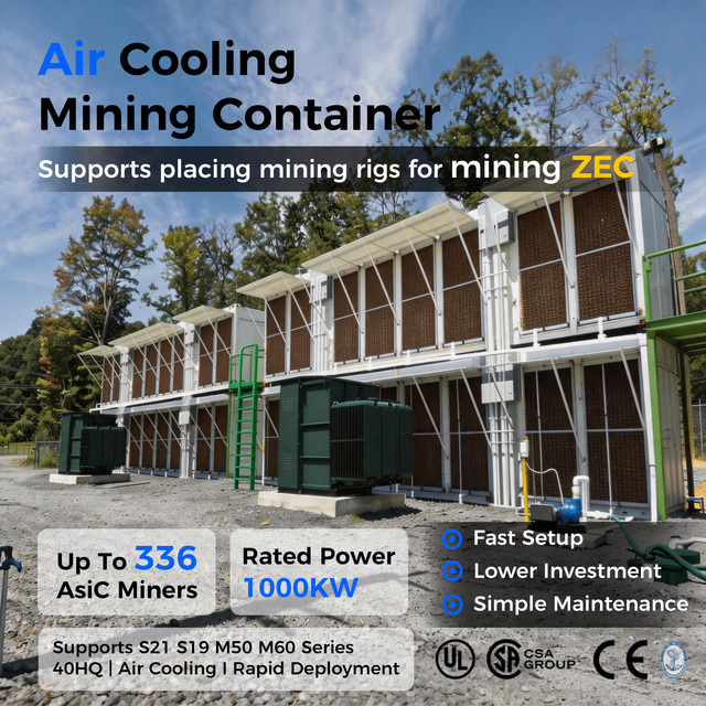 Drolin Box 40Ft Air Cooling Bitcoin Mining Container 290 T21 Capacity Three Phase PDU Turnkey Mobile Farm Factory Direct