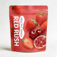 Emballage en sachet debout pour les collations et les aliments secs, sachet en aluminium à haute barrière avec fermeture à glissière refermable