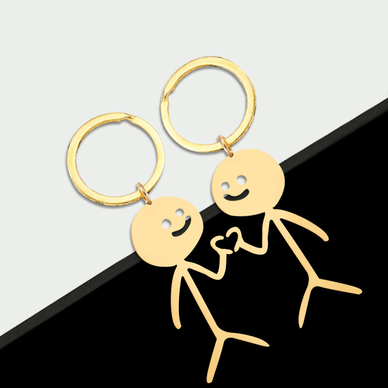 2er Set Skelett-Schlüsselanhänger Mit Herz – Witziger Schmuck Für Schlüssel & Tasche